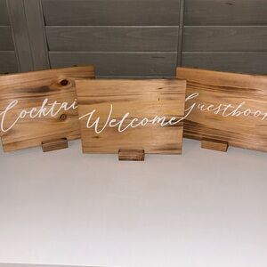 NEW! Style Me Pretty Signs (3) with Bases for Multiple Celebrations